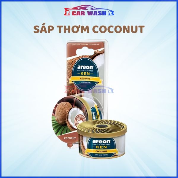 Sáp Thơm AREON Hương Dừa Coconut Chính Hãng - Nước Hoa ô Tô Sáp Thơm Ô Tô - Sáp Thơm Khử Mùi Xe Hơi 