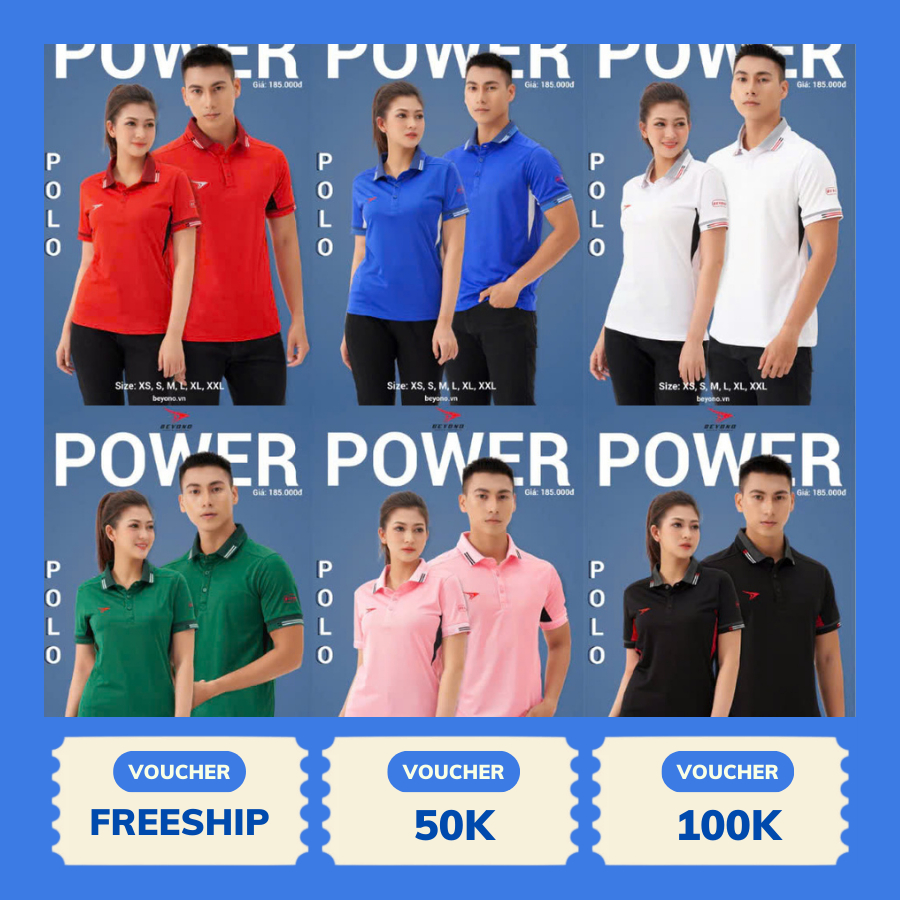 Áo Thể Thao Polo Nam Nữ Beyono Power - Trẻ Trung, Đa Năng, Thoáng Mát