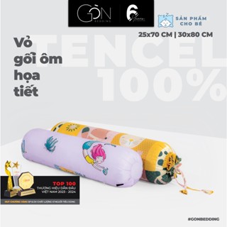 Vỏ Gối Ôm Em Bé Gòn Bedding Lụa Tencel 60s Hoạ Tiết | Màu Trơn 25x70cm | 30x80cm