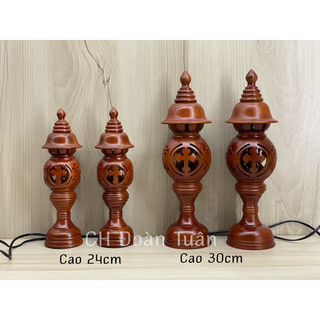 đèn thờ gỗ thánh giá kèm bóng (giá bán /1 cái)-Đèn gỗ công giáo