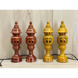 đèn thờ gỗ thánh giá kèm bóng (giá bán /1 cái)-Đèn gỗ công giáo