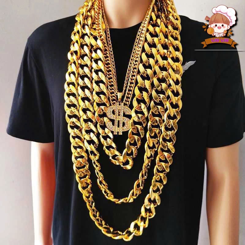 Dây chuyền vòng cổ đại gia  Nam Nữ phong cách Hiphop Âu Mỹ Dubai Phú Lê