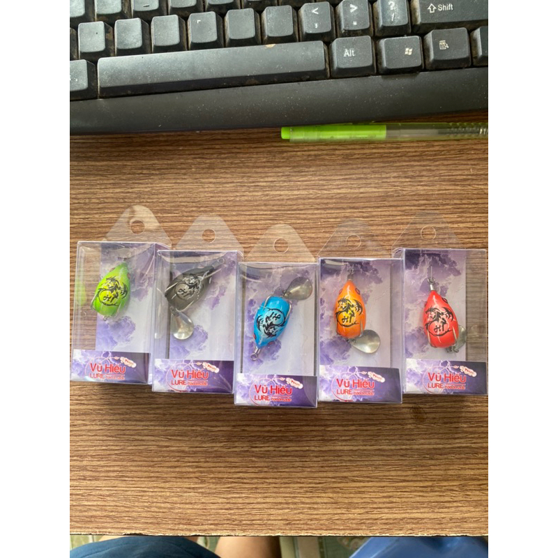 Nhái hơi H1 Ngũ Long [ V2.7cm bản lưỡi Weebass Thailand lưỡi trắng,  dẻo dai, chống rỉ cao. Fishing 