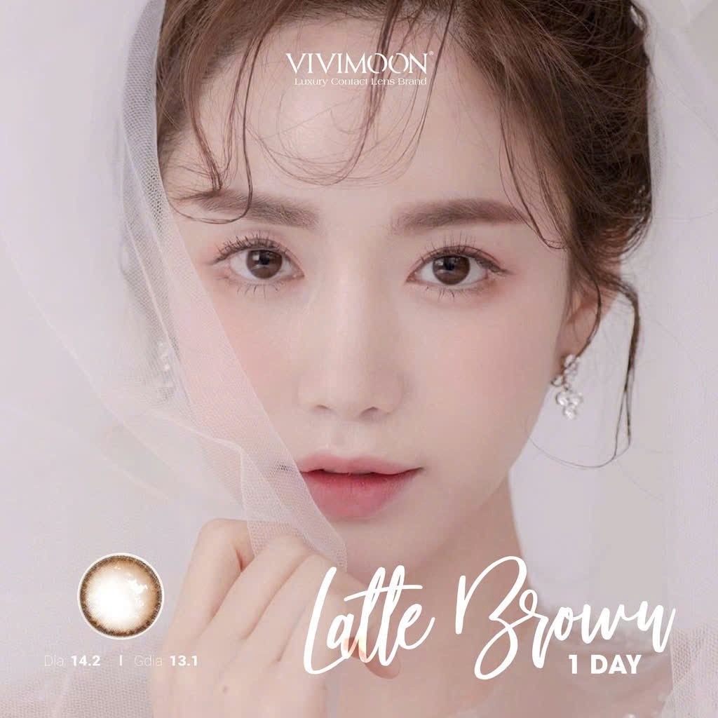LENS 1DAY Nâu Tự nhiên Latte Brown Vivimoon