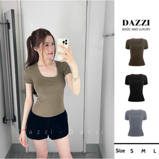 Áo thun cổ vuông chất Cotton DAZZI BRAND, áo thun babytee nữ trơn form ôm tôn dáng,áo thun nữ đẹp [A017]