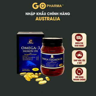 Viên dầu cá Hồi Úc Dr Natural Omega 3 Salmon Oil cung cấp Omega 3 giúp bổ não, sáng mắt, giảm mỡ máu 90 viên và 180 viên