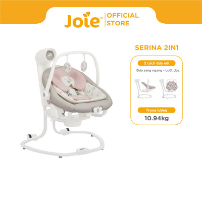 Nôi cho bé Joie Serina 2in1 tích hợp đèn ngủ và nhạc ru cho bé dễ vào giấc ngủ
