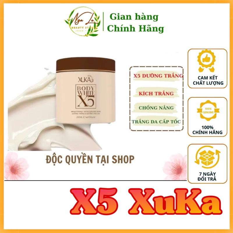 Kem Body Trắng Da XUKA X5 Trắng Nhanh Cấp Tốc X5 Lần Hộp 250g