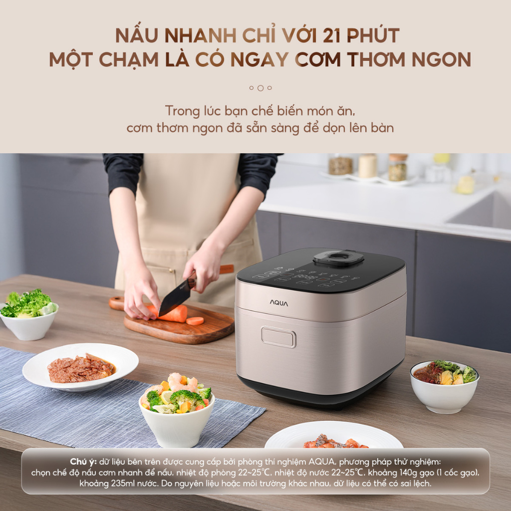 [HỎA TỐC HCM] Nồi cơm điện tử AQUA RBC401R 1.5L 3~6 người dùng + Cảm ứng - BH 6 THÁNG | BigBuy360 - bigbuy360.vn