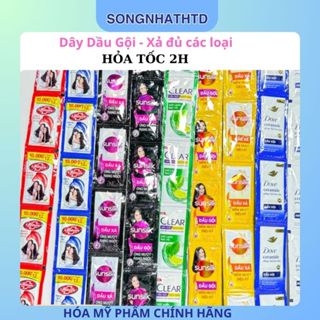 Dây Dầu Gội Dầu Xả Dove, Rejoice, Pantene, Sunsilk, Clear bạc hà các loại từ 10-16 gói, Hàng Công Ty