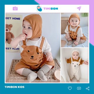 Quần Áo Trẻ Em Sơ Sinh Bộ Đồ Liền Thân Hình Thú Chất Cotton Body Đùi Hình Gấu Cho Bé Trai Bé Gái [BDC23]