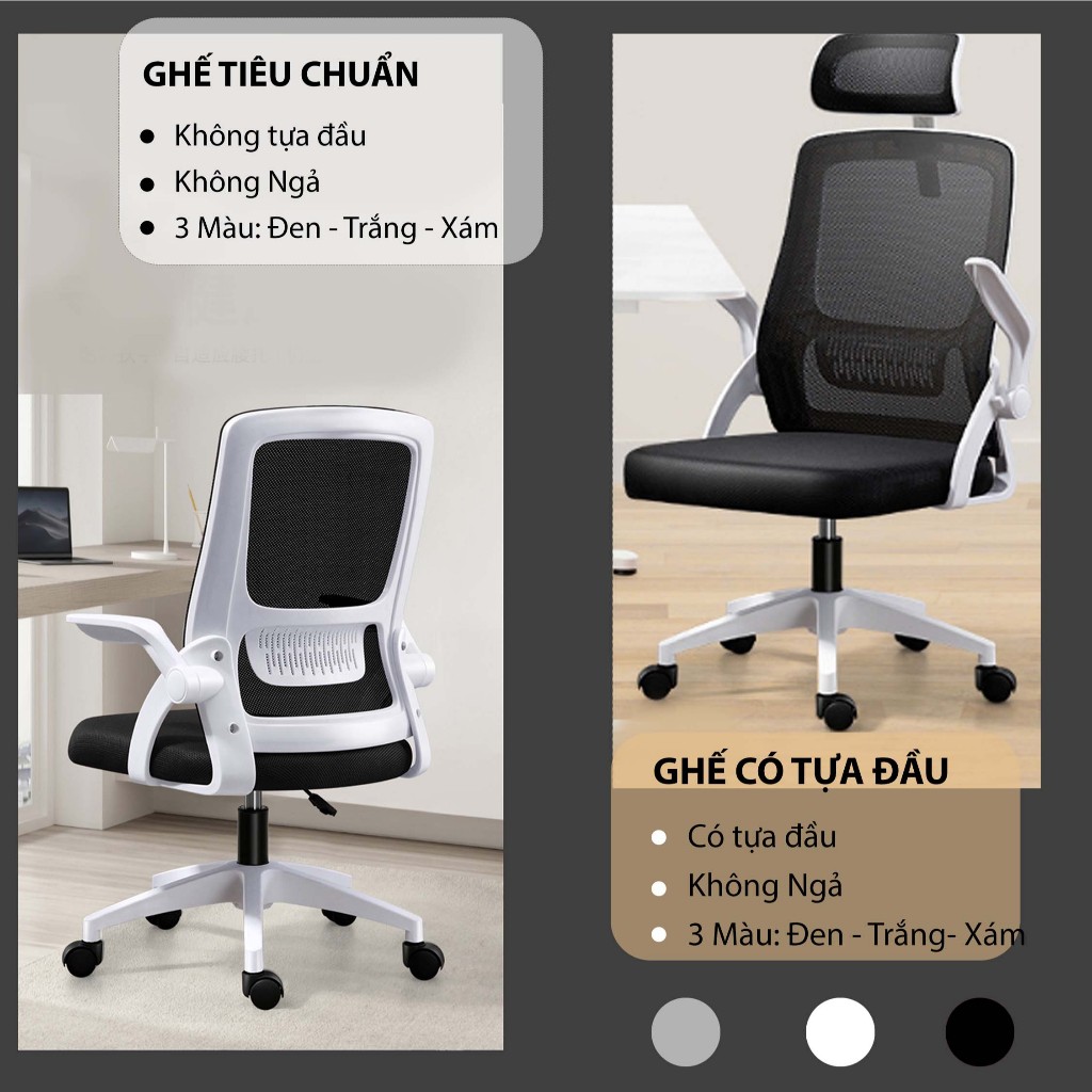 Ghế văn phòng Avohome công thái học chân xoay có tựa đầu bảo vệ cột sống | BigBuy360 - bigbuy360.vn