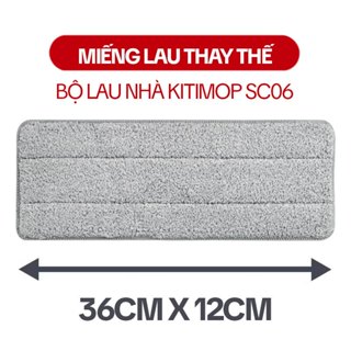  Miếng Lau Nhà Thay Thế KITIMOP SC06 Bông Lau Nhà Thay Thế 36X12CM Giẻ Lau Nhà Thay Thế 