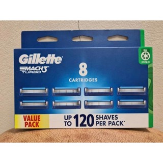 Hộp lưỡi dao cạo râu Gillette Mach 3 Turbo,Mach3+(đầu cạo 3 lưỡi kép)