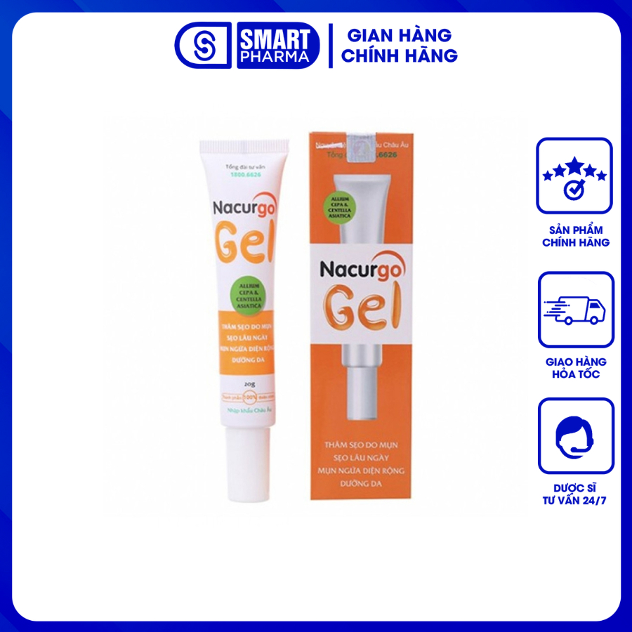 Nacurgo Gel - Giảm Mụn, Thâm, Sẹo, Dưỡng Da (Tuýp 20g)