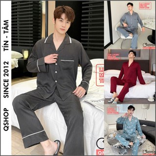 Tổng hợp bộ Pijama nam cao cấp sang trọng hàng Luxury Quảng Châu tay dài quần dài QSHOP