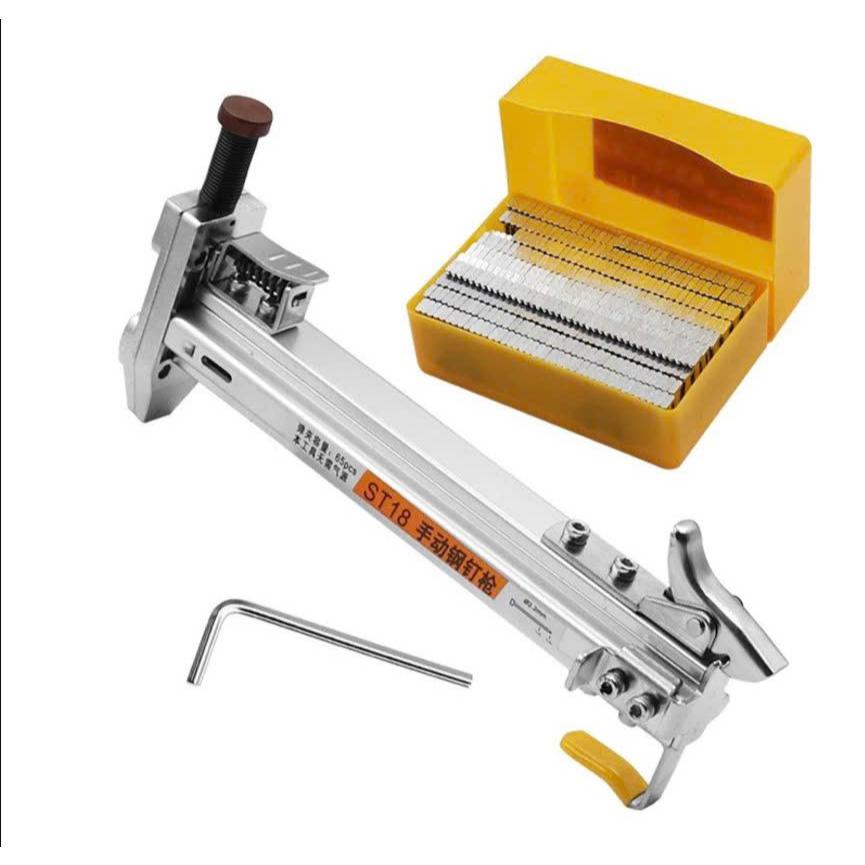 Búa đóng đinh bê tông tự động ST18 băng 65 đinh, dụng cụ đóng đinh liên hoàn chuyên đóng nẹp điện