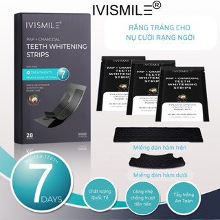 Miếng dán trắng răng cấp tốc Ivismile, công thức làm trắng độc quyền PAP+, làm trắng răng an toàn