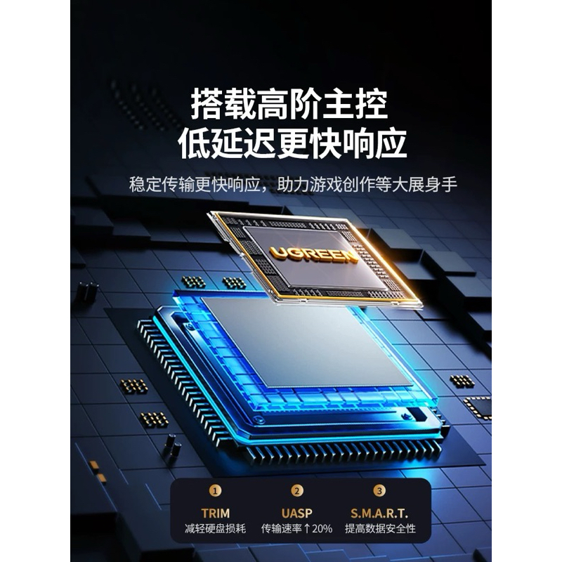 Box Ổ Cứng SSD UGREEN M.2 NVMe & SATA viền RGB Lighting | Tốc độ đến 20Gbps | Vỏ Nhôm bọc Silicon - Model CM777 ơiii | BigBuy360 - bigbuy360.vn