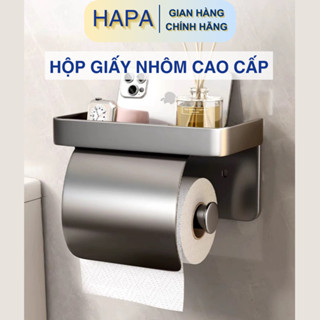 Kệ Để Giấy Vệ Sinh Nhà Tắm Chất Liệu Nhôm Không Gỉ Hộp Đựng Giấy Cao Cấp HAPA