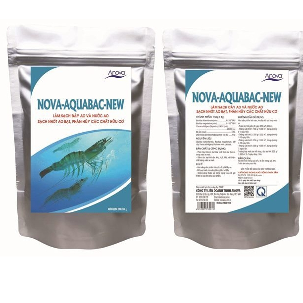 MEN VI SINH NOVA-AQUABAC-NEW/LÀM SẠCH ĐÁY AO VÀ NƯỚC AO