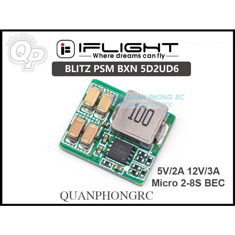Ubec iFlight Mirco 2-8S ra 5V12V