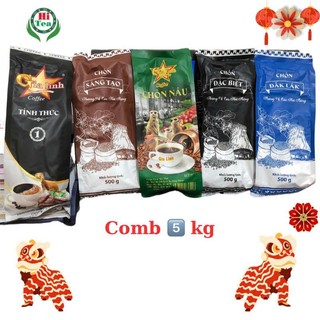  Combo 5kg cà phê hương chồn gồm 5 loại khác nhau 