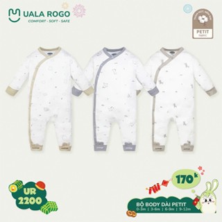 [CHÍNH HÃNG] Body sơ sinh dài tay modal họa tiết đáng yêu cho be strai bé gái Uala Rogo