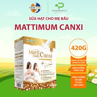 [HỘP 14 GÓI x 30G] Sữa hạt MATTI MUM CANXI - Cho mẹ bầu và sau sinh 100% đạm thực vật đạt chứng nhận NON-GMO của USA