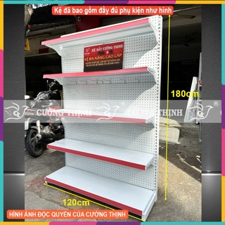  Kệ siêu thị  kệ tôn lỗ   cao 1m8 x dài 1m2 x 5 tầng    trưng bày sản phẩm hàng hóa  giá rẻ. 