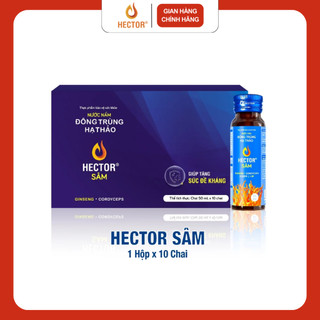 Hộp 10 chai nước Đông trùng hạ thảo Hector Sâm, tăng cường sức khỏe, giải rượu