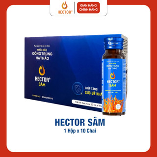 Hộp 10 chai nước Đông trùng hạ thảo Hector Sâm, tăng cường sức khỏe, giải rượu