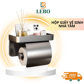 Kệ Đựng Cuộn Giấy Vệ Sinh Nhà Tắm Nhôm Không Gỉ Dán Tường LEBO