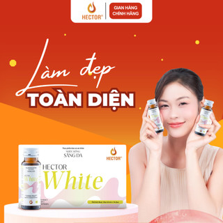 Hộp 10 chai nước đông trùng hạ thảo Hector White, chống lão hóa, trắng sáng da