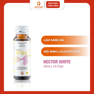 Hộp 10 chai nước đông trùng hạ thảo Hector White, chống lão hóa, trắng sáng da