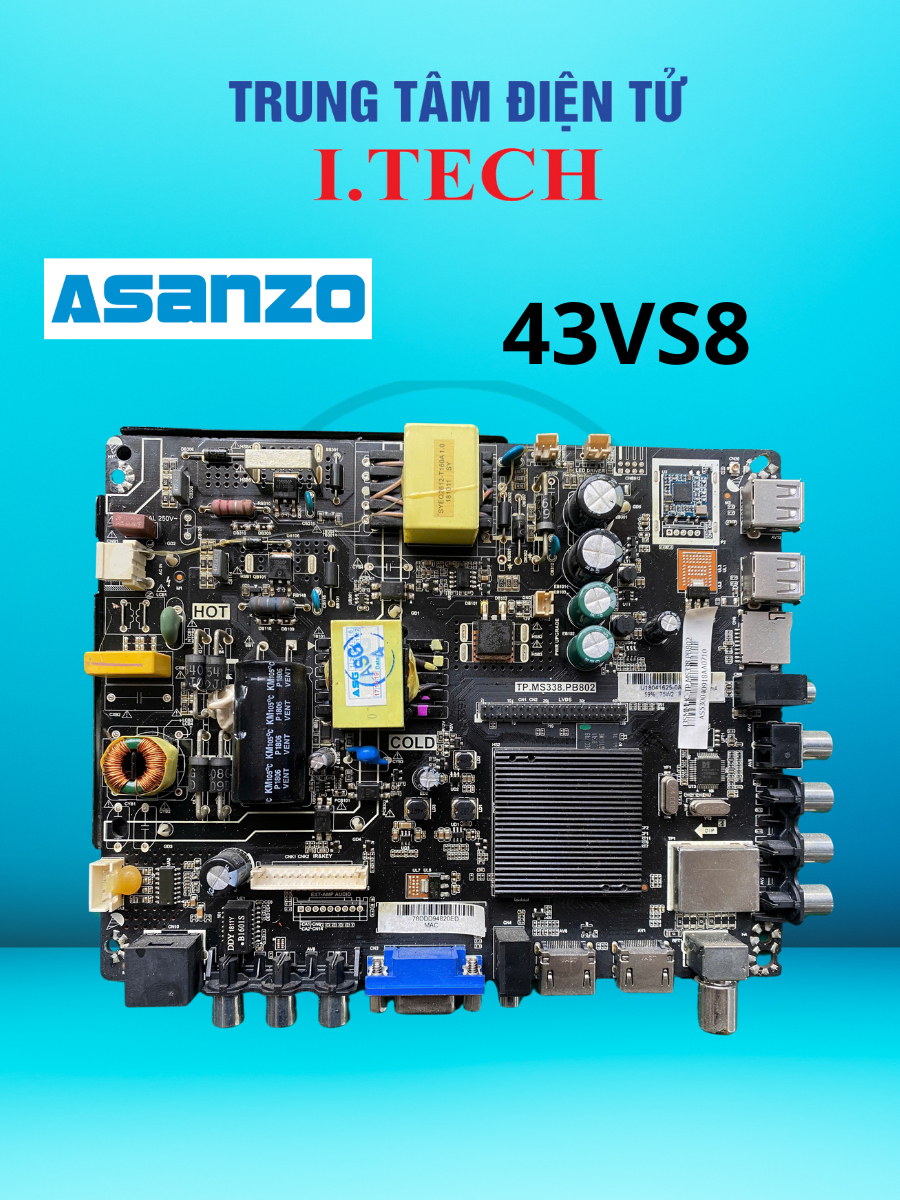 BO MẠCH Tivi ASANZO model 43VS8- Hàng bóc máy