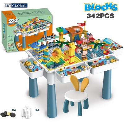 Bộ bàn ghế Lego đa năng cỡ vừa tặng kèm bộ xếp hình 342 chi tiết A212-7