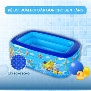 Bể bơi cho bé, bể bơi 4 mùa, hồ bơi bơm hơi mini gấp gọn 2-3 tầng lớn giá rẻ 1m2 1m3 1m5 1m8 2m1 2m6 3m