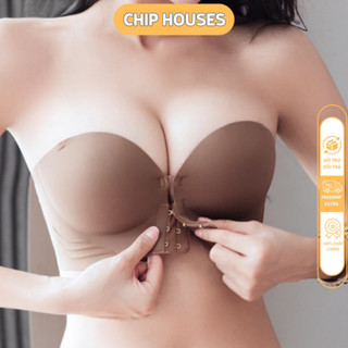 Áo lót, áo ngực Nữ,chống tụt Cài Trước đệm dày 5cm, siêu nâng, tạo khe, mặc váy đầm, cúp, hở vai An946