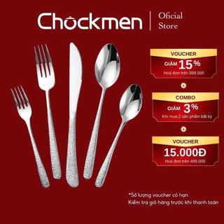  Set Dao Dĩa Thìa Muôi Canh CHOCKMEN Inox 304 Thìa Ăn Cơm Muôi Múc Canh Dao Dĩa Ăn Bộ Đồ Bàn Ăn Nhà Bếp 