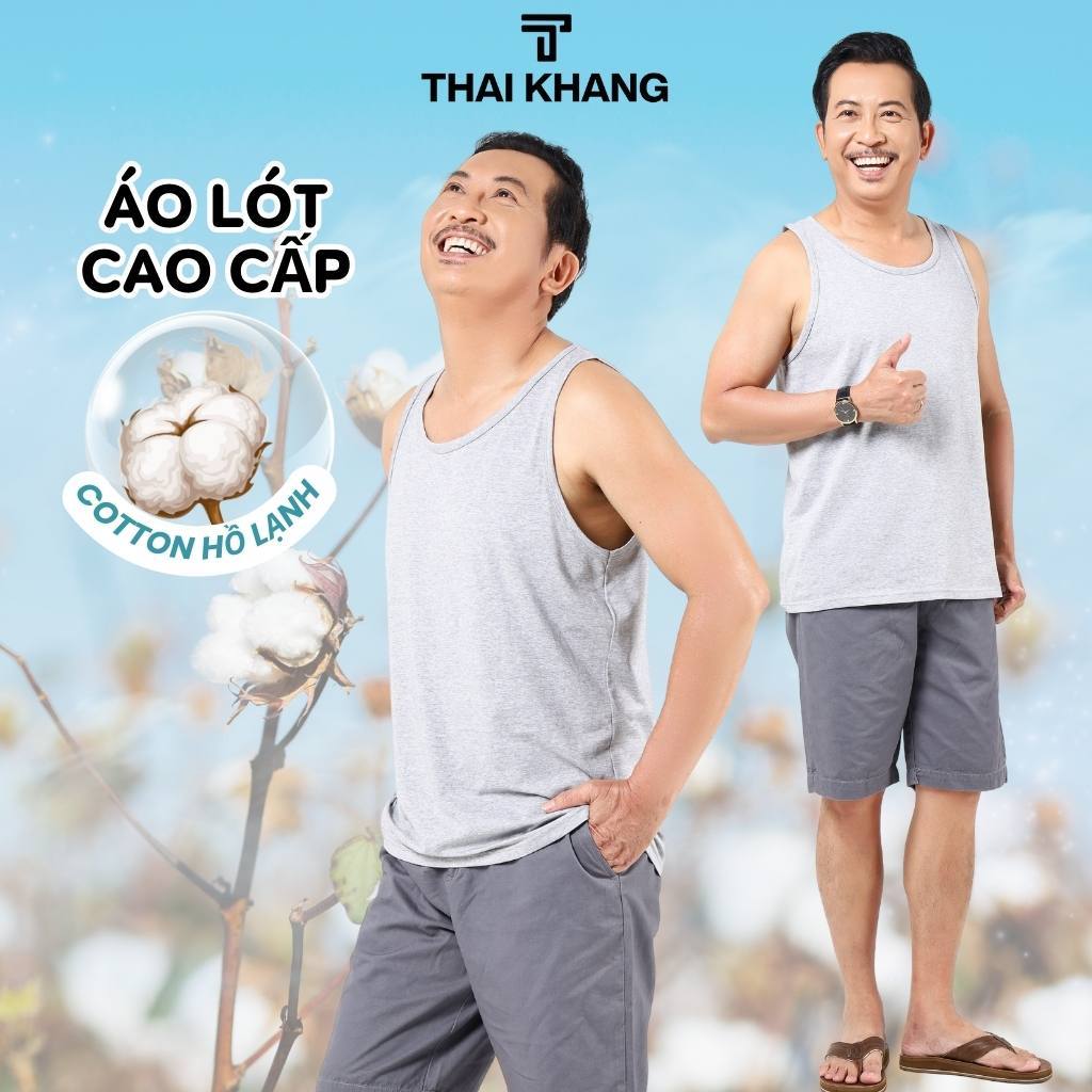 Áo ba lỗ nam cao cấp cotton  hồ lạnh Thái Khang loại áo lót form classic  co giãn 4 chiều  ATK11