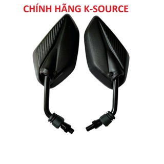 [Giá 1 Cặp] Gương Chiếu Hậu Xe Máy Yaz Lá Vân Carbon Chân Ngắn Sơn Tĩnh Điện Có Độ Hoàn Thiện Cao Gắn Xe Yamaha Honda