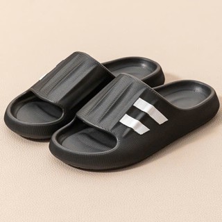 Dép quai ngang nam nữ kiểu đúc 3 vạch nâng đế 3cm dép bánh mì girl phố boy phố đi mưa đôi cặp-giày dép 97