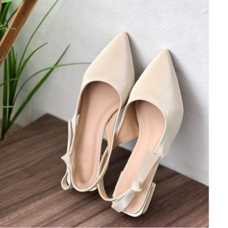 [PASS] Giày búp bê mũi nhọn, giày búp bê mang tết , giày búp bê nơ có gót 2p - The NySmile JUSTIN