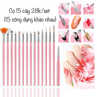 Bộ cọ 15 cây làm móng