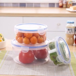( 6536- 1 ) Hộp nhựa đựng thực phẩm tủ lạnh 600ml ,hộp bảo quản thức ăn Việt Nhật hộp tròn có nắp gài an toàn tiện lợi