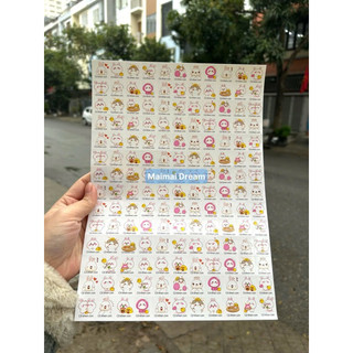 Sticker khen thưởng khổ A4 (mẫu lời khen tiếng Việt)