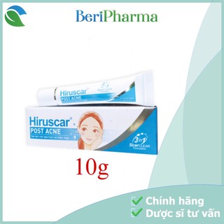  ✅ CHÍNH HÃNG  Hiruscar Gel Làm Mờ Sẹo Mụn Và Thâm Mụn Post Acne 10G 