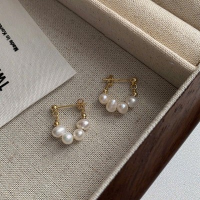 Bông Tai Titan Đính Ngọc Trai Nhỏ 5ly Xinh Xắn - Ngọc Trai Trường Thịnh