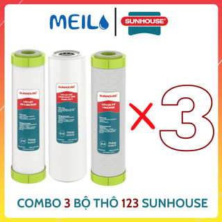 Combo 3 Bộ Thô Sunhouse Giúp Loại Bỏ Các Tạp Chất Cặn Bẩn Chất Gây Mùi Sử Dụng Cho Máy Lọc Nước RO....